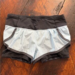 Lululemon Athletica Black and Blue Athletic Shorts